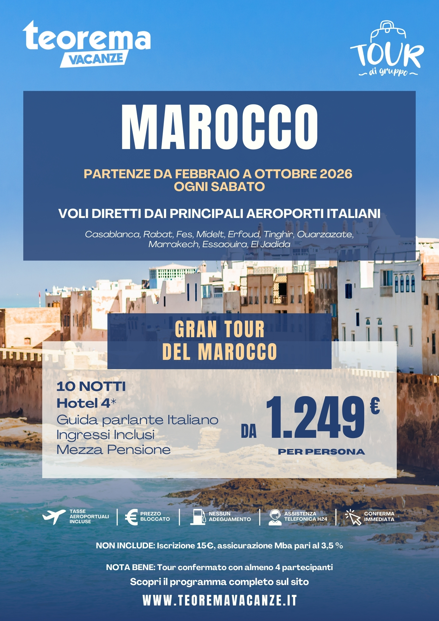 GRAN TOUR DEL MAROCCO - SUMMER 2026