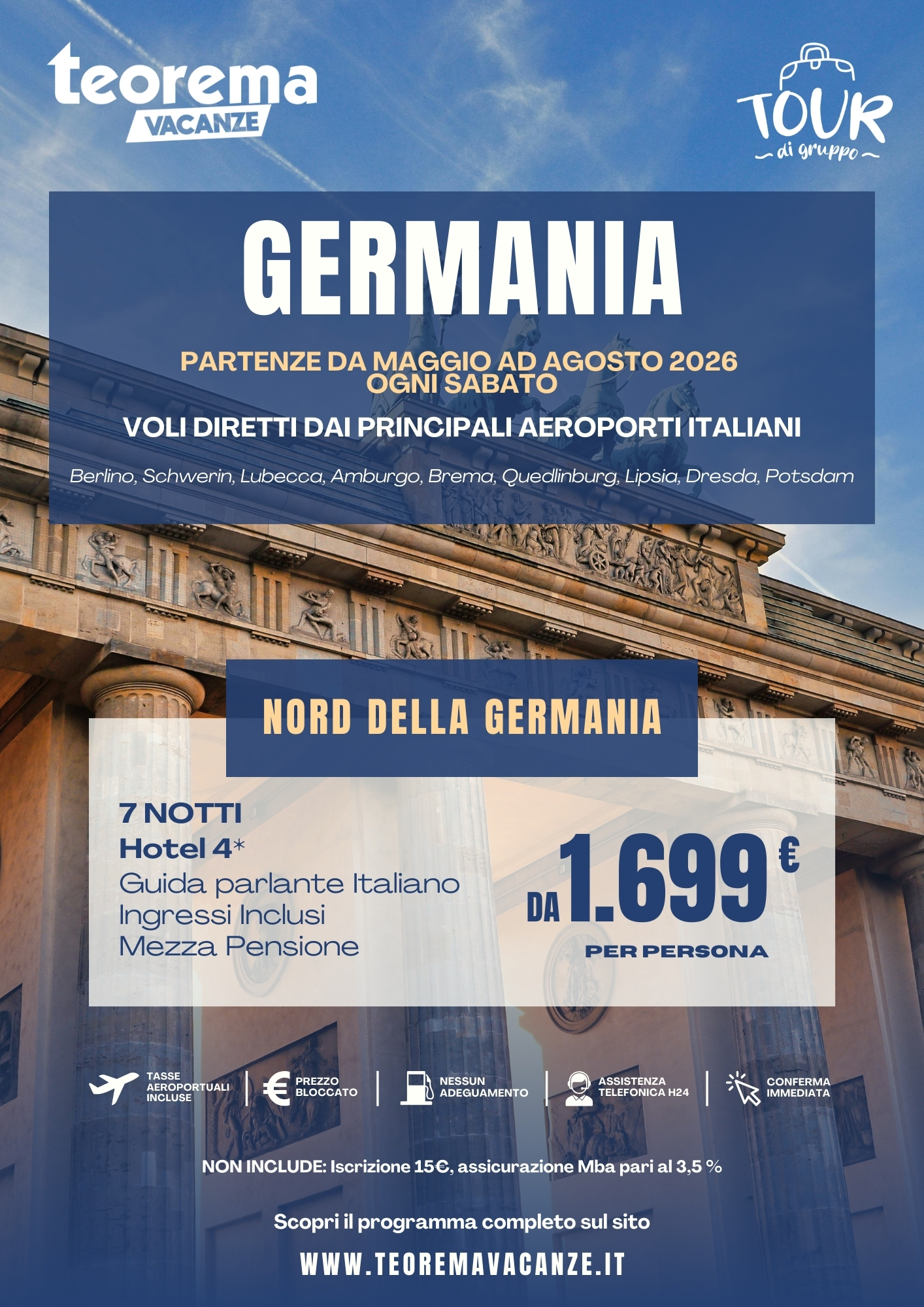 TOUR NORD DELLA GERMANIA - SUMMER 2026