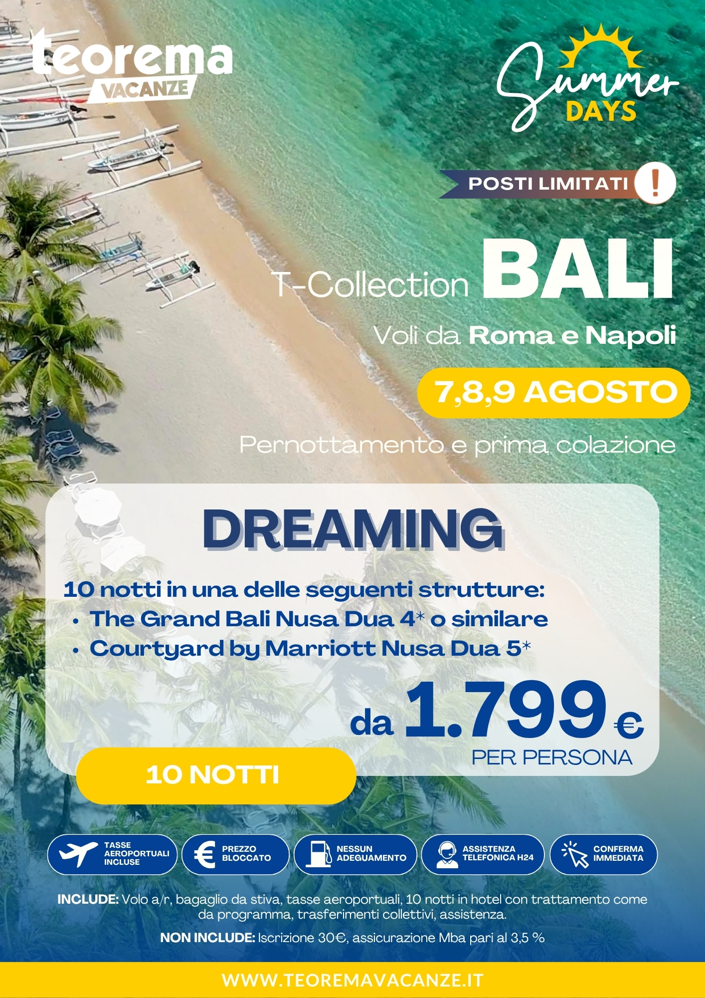 SUMMER DAYS 26 - BALI DREAMING - DA ROMA E NAPOLI