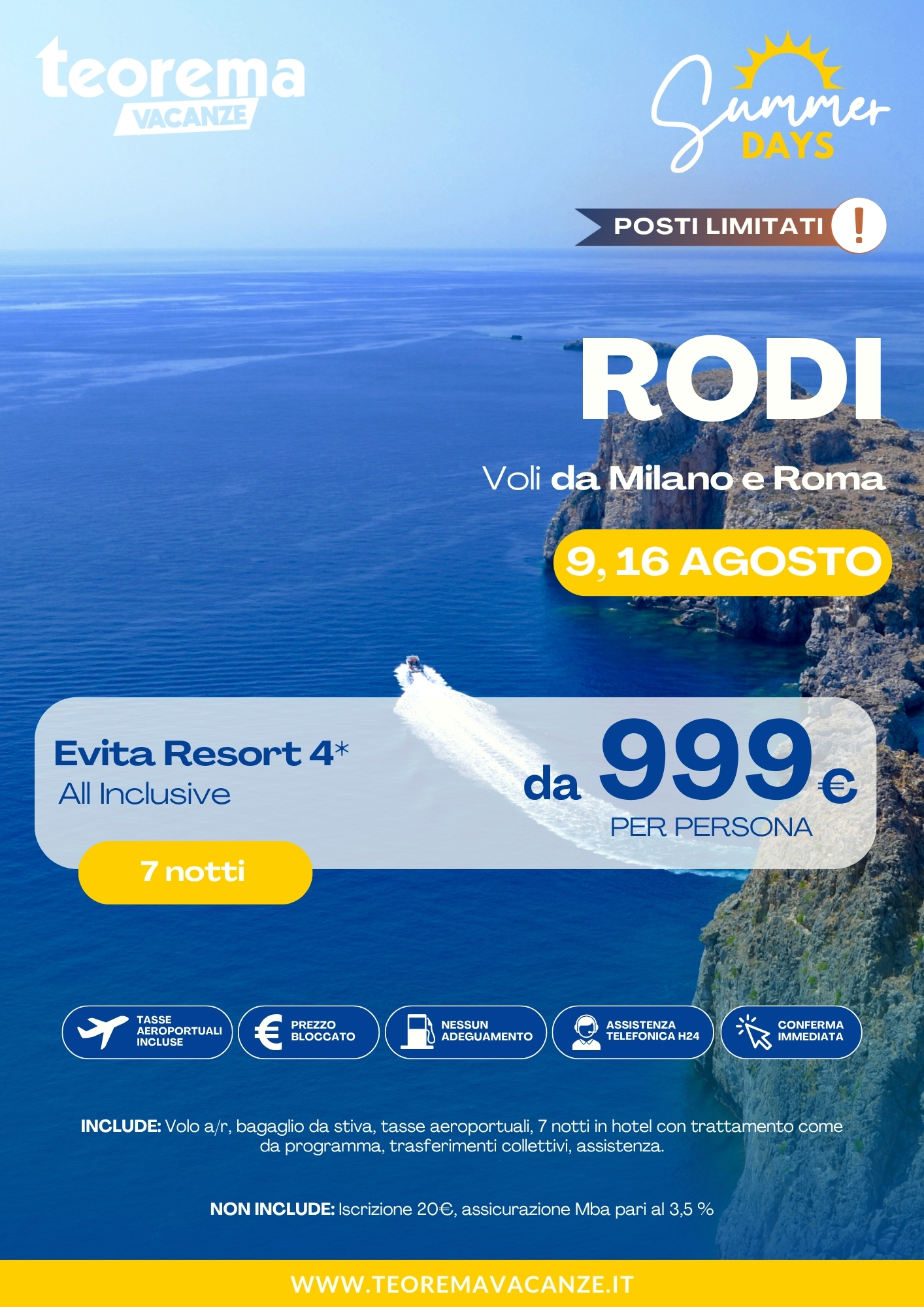 SUMMER DAYS 26 - RODI - DA MILANO E ROMA