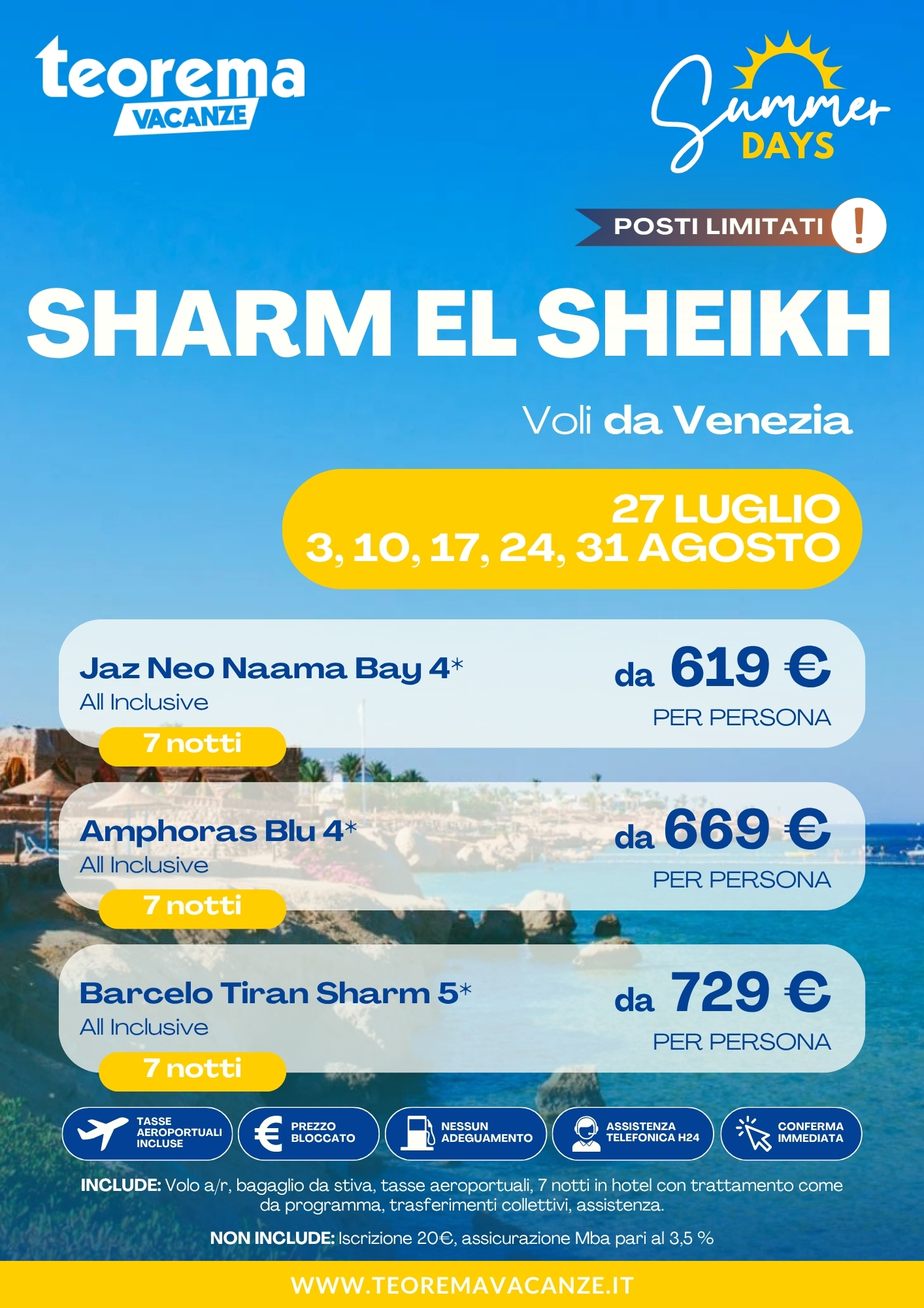 SUMMER DAYS 26 - SHARM EL SHEIKH GENERICO - DA VENEZIA