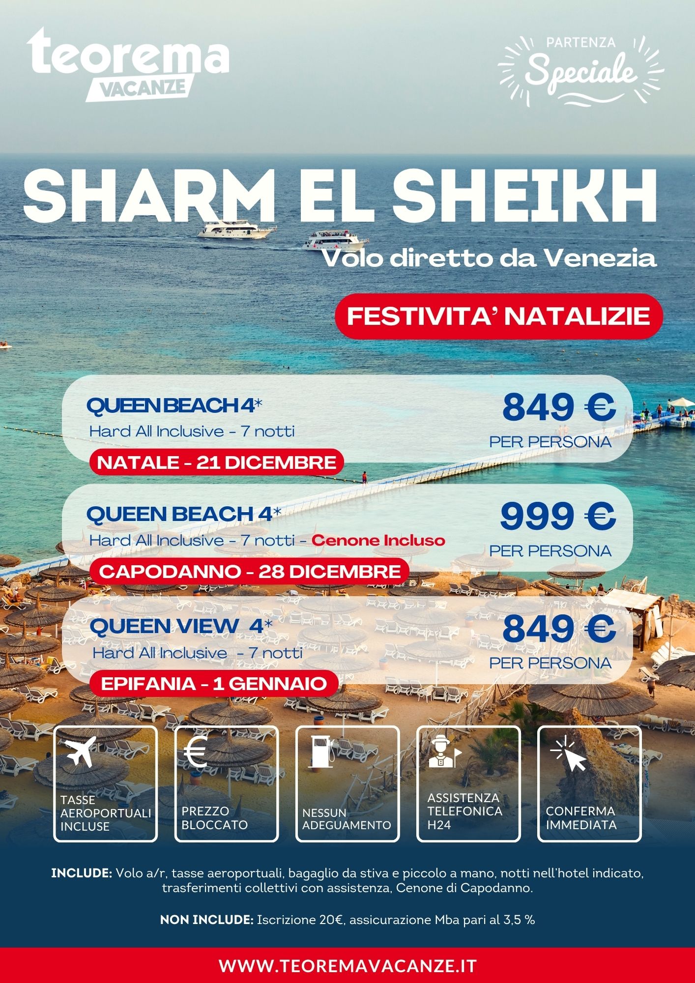 NATALE SHARM EL SHEIKH - DA VENEZIA - WINTER 2027